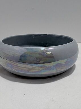 Vintage Gray Iridescent Arnels Ceramic Trinket Bowl 1985